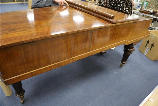 A late 19th century Bluthner rosewood grand piano, W.4ft 6in. D.8ft H.3ft 2in.